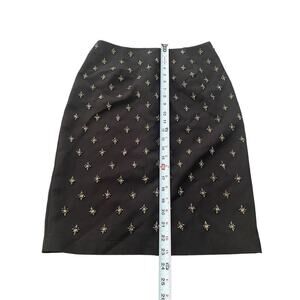 Jovonna Premier Black Embellished Knee-Length Pencil Skirt Size 6